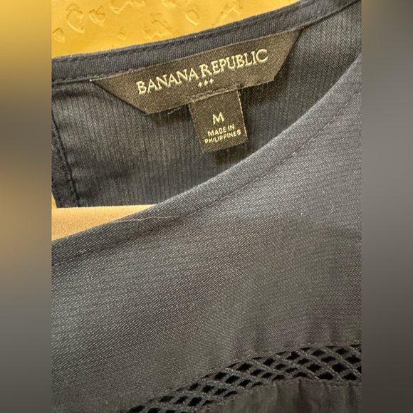 Banana Republic Black Lace Trim Blouse - Picture 2 of 7